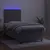 Produktbild 4 för Ramsäng med madrass & LED ljusgrå 90x190 cm sammet