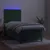 Produktbild 4 för Ramsäng med madrass & LED mörkgrön 90x190 cm sammet