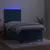 Produktbild 4 för Ramsäng med madrass & LED mörkblå 90x190 cm sammet