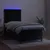 Produktbild 4 för Ramsäng med madrass & LED svart 90x200 cm sammet