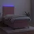 Produktbild 4 för Ramsäng med madrass rosa & LED 90x200 cm sammet