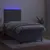 Produktbild 4 för Ramsäng med madrass & LED ljusgrå 100x200 cm sammet