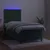 Produktbild 4 för Ramsäng med madrass & LED mörkgrön 100x200 cm sammet