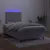 Produktbild 4 för Ramsäng med madrass & LED ljusgrå 120x200 cm sammet