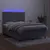 Produktbild 4 för Ramsäng med madrass & LED ljusgrå 140x190 cm sammet