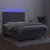 Produktbild 4 för Ramsäng med madrass & LED ljusgrå 140x200 cm sammet