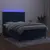 Produktbild 4 för Ramsäng med madrass & LED mörkblå 140x200 cm sammet