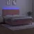Produktbild 4 för Ramsäng med madrass rosa & LED 160x200 cm sammet