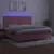 Produktbild 4 för Ramsäng med madrass rosa & LED 200x200 cm sammet