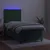Produktbild 4 för Ramsäng med madrass & LED mörkgrön 90x190 cm sammet