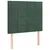 Produktbild 7 för Ramsäng med madrass & LED mörkgrön 90x190 cm sammet
