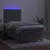 Produktbild 4 för Ramsäng med madrass & LED ljusgrå 90x200 cm sammet