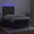 Produktbild 4 för Ramsäng med madrass & LED mörkgrå 90x200 cm sammet