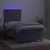 Produktbild 4 för Ramsäng med madrass & LED ljusgrå 100x200 cm sammet