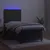 Produktbild 4 för Ramsäng med madrass & LED mörkgrå 100x200 cm sammet