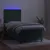 Produktbild 4 för Ramsäng med madrass & LED mörkgrön 100x200 cm sammet