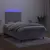Produktbild 4 för Ramsäng med madrass & LED ljusgrå 120x200 cm sammet