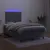 Produktbild 4 för Ramsäng med madrass & LED mörkgrå 120x200 cm sammet