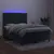 Produktbild 4 för Ramsäng med madrass & LED mörkgrön 140x190 cm sammet