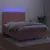 Produktbild 4 för Ramsäng med madrass rosa & LED 140x190 cm sammet