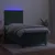 Produktbild 4 för Ramsäng med madrass & LED mörkgrön 80x200 cm sammet