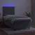 Produktbild 4 för Ramsäng med madrass & LED ljusgrå 90x190 cm sammet