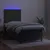 Produktbild 4 för Ramsäng med madrass & LED mörkgrå 90x190 cm sammet