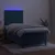 Produktbild 4 för Ramsäng med madrass & LED mörkblå 90x190 cm sammet