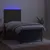 Produktbild 4 för Ramsäng med madrass & LED mörkgrå 100x200 cm sammet