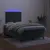 Produktbild 4 för Ramsäng med madrass & LED mörkgrön 120x200 cm sammet
