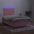 Produktbild 4 för Ramsäng med madrass rosa & LED 120x200 cm sammet