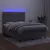 Produktbild 4 för Ramsäng med madrass & LED ljusgrå 140x190 cm sammet