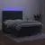 Produktbild 4 för Ramsäng med madrass & LED mörkgrön 140x190 cm sammet