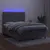 Produktbild 4 för Ramsäng med madrass & LED ljusgrå 140x200 cm sammet