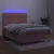 Produktbild 4 för Ramsäng med madrass rosa & LED 140x200 cm sammet