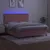 Produktbild 4 för Ramsäng med madrass rosa & LED 180x200 cm sammet