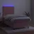 Produktbild 4 för Ramsäng med madrass rosa & LED 80x200 cm sammet