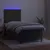 Produktbild 4 för Ramsäng med madrass & LED mörkgrå 90x190 cm sammet