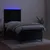 Produktbild 4 för Ramsäng med madrass & LED svart 90x190 cm sammet