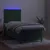 Produktbild 4 för Ramsäng med madrass & LED mörkgrön 90x190 cm sammet