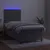 Produktbild 4 för Ramsäng med madrass & LED ljusgrå 90x200 cm sammet