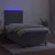 Produktbild 4 för Ramsäng med madrass & LED ljusgrå 100x200 cm sammet