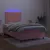 Produktbild 4 för Ramsäng med madrass rosa & LED 120x200 cm sammet