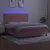 Produktbild 4 för Ramsäng med madrass rosa & LED 180x200 cm sammet