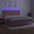 Produktbild 4 för Ramsäng med madrass rosa & LED 200x200 cm sammet