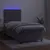 Produktbild 4 för Ramsäng med madrass & LED ljusgrå 80x200 cm sammet