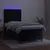 Produktbild 4 för Ramsäng med madrass & LED svart 90x190 cm sammet