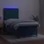 Produktbild 4 för Ramsäng med madrass & LED mörkblå 90x190 cm sammet