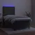 Produktbild 4 för Ramsäng med madrass & LED mörkgrå 90x200 cm sammet