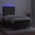 Produktbild 4 för Ramsäng med madrass & LED mörkgrå 100x200 cm sammet